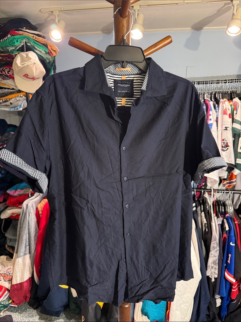 Black Polo Shirt with sleeve accents